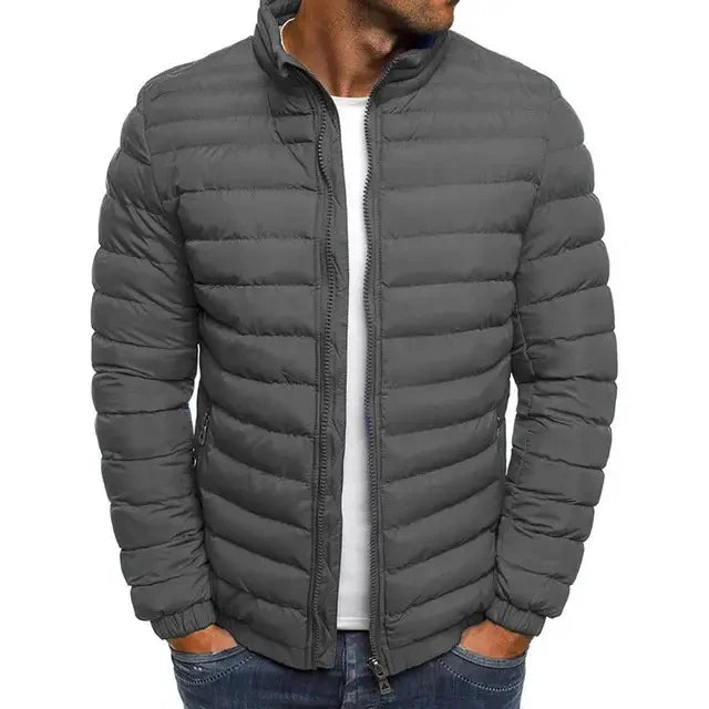 Adam Men's Mid-Season Jacket with Stand-up Collar