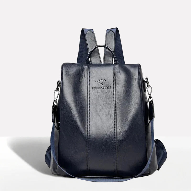 Women's Anti-Theft Leather Backpack