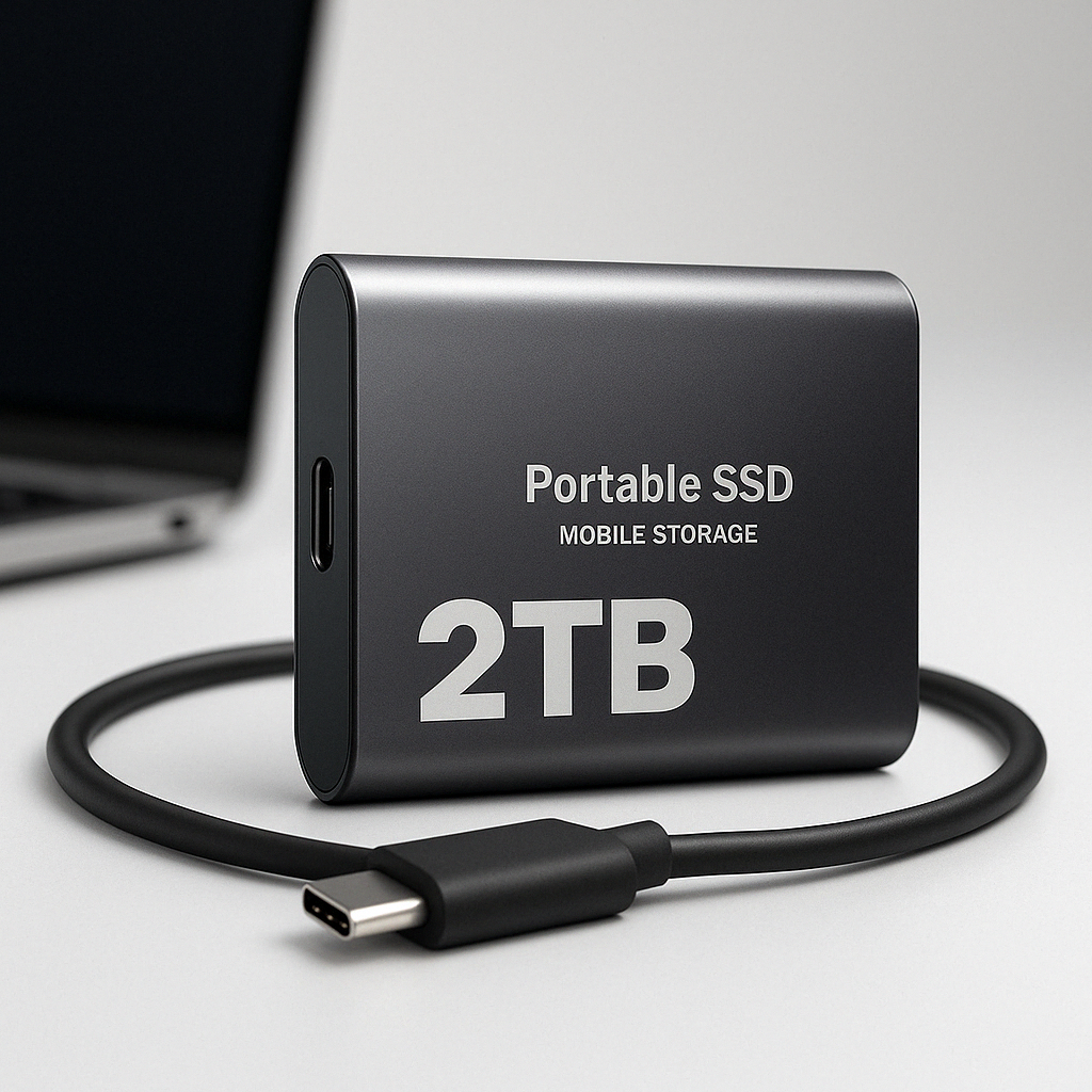 External Hard Drive Portable SSD USB C Mobile Storage 2TB