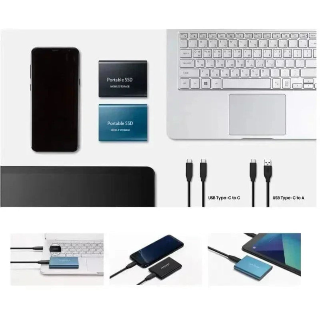 External Hard Drive Portable SSD USB C Mobile Storage 2TB