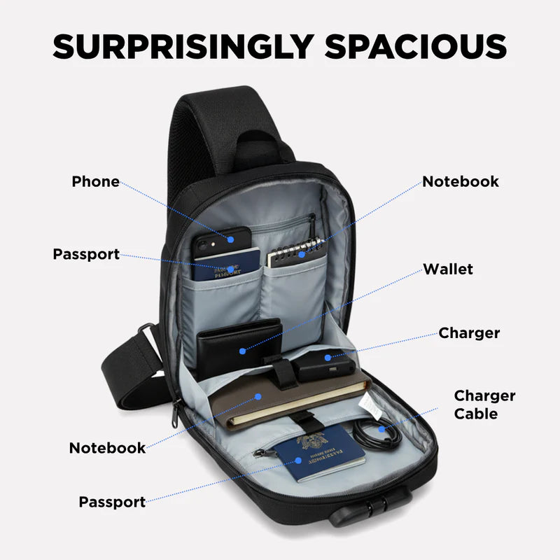 Anti-Theft Crossbody Charging Bag