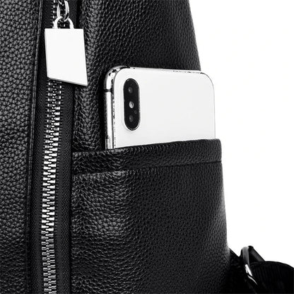 Tourer | Women's Anti-Theft Leather Backpack