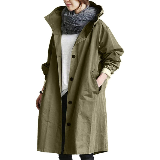 Rebka Waterproof Mid-Length Women's Raincoat