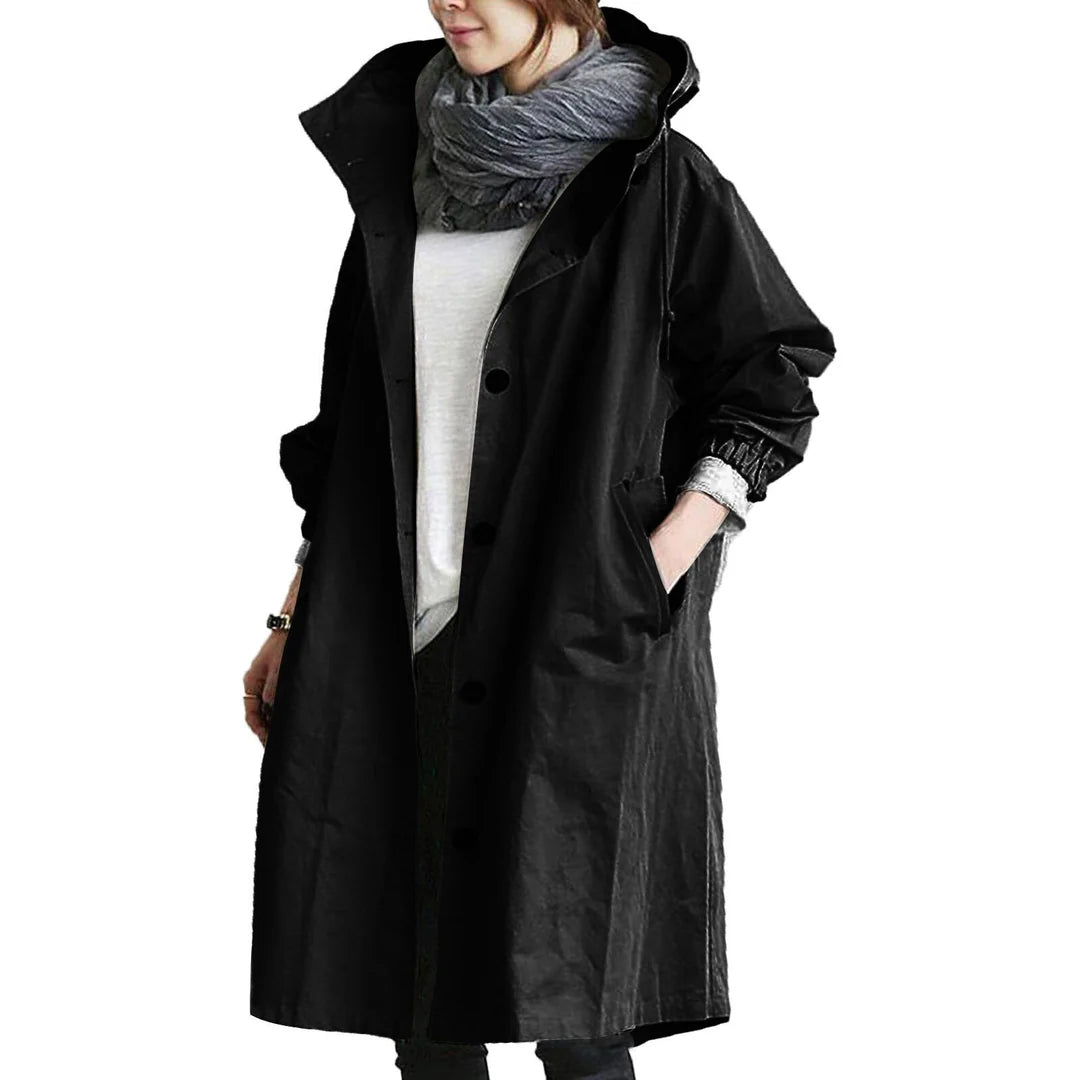 Rebka Waterproof Mid-Length Women's Raincoat