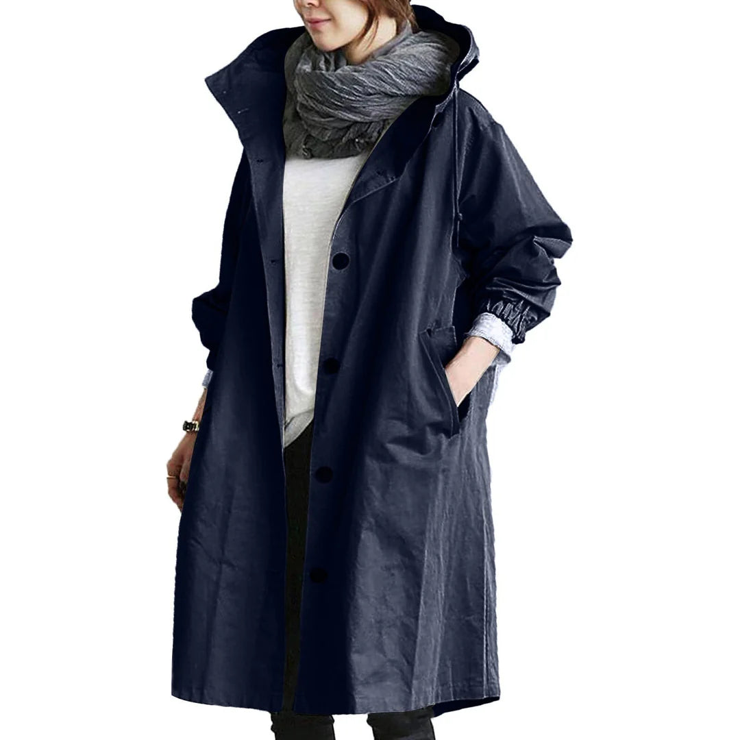 Rebka Waterproof Mid-Length Women's Raincoat