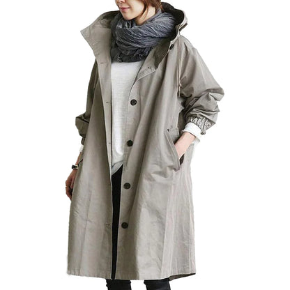 Rebka Waterproof Mid-Length Women's Raincoat