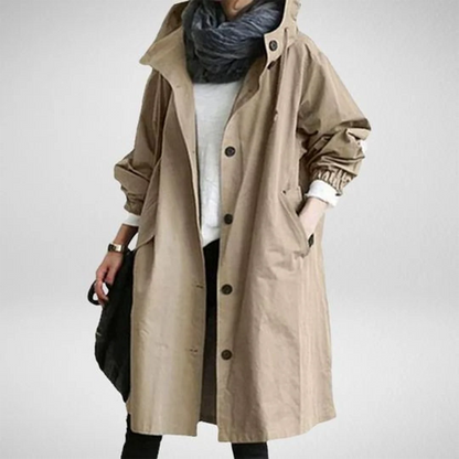 Rebka Waterproof Mid-Length Women's Raincoat