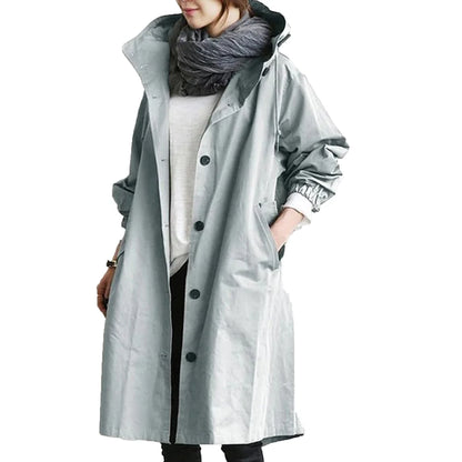 Rebka Waterproof Mid-Length Women's Raincoat