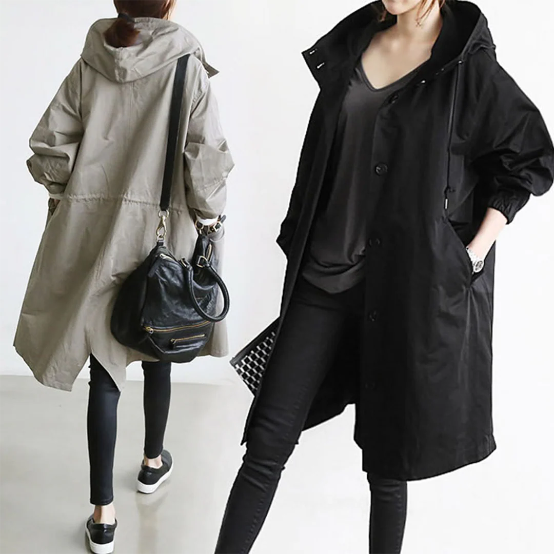 Rebka Waterproof Mid-Length Women's Raincoat