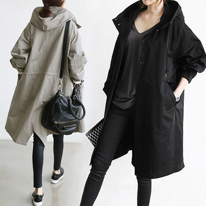 Rebka Waterproof Mid-Length Women's Raincoat