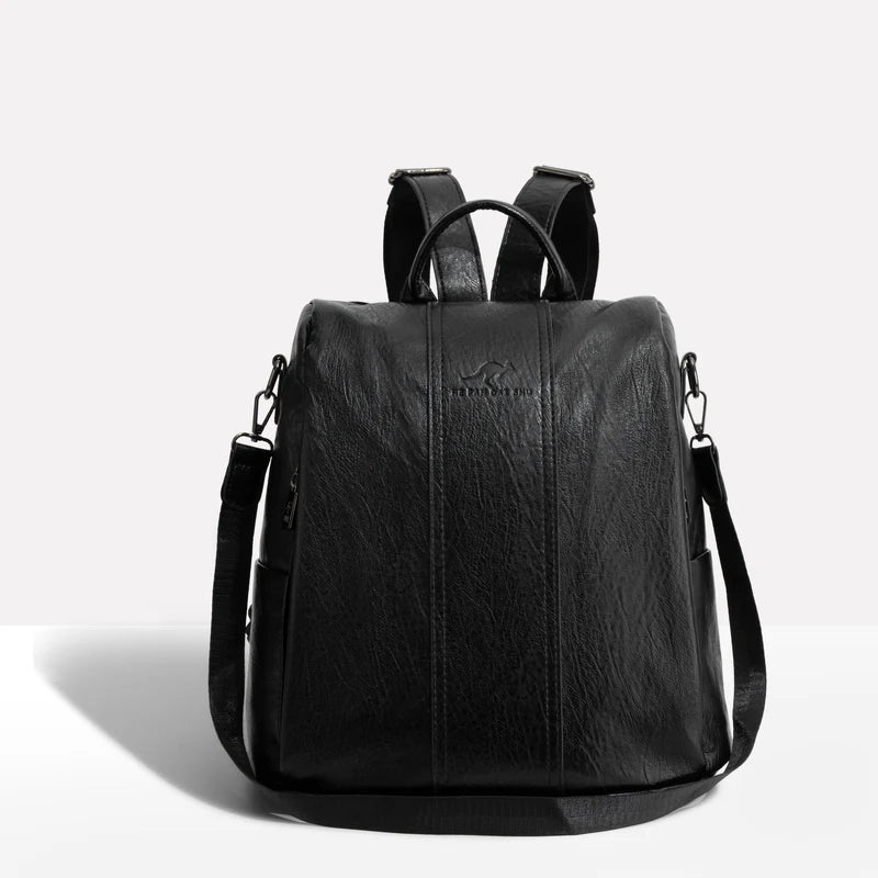 Women's Anti-Theft Leather Backpack