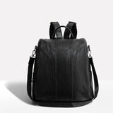 Women's Anti-Theft Leather Backpack