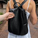 Women's Anti-Theft Leather Backpack