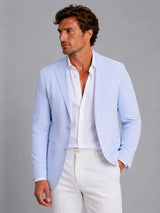 Men’s Striped Summer Blazer – Lightweight Tailored Suit Jacket