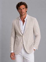 Men’s Striped Summer Blazer – Lightweight Tailored Suit Jacket