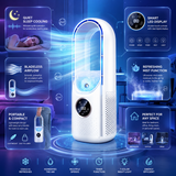 Portable Air Conditioner Quiet Compact Bladeless Cooling