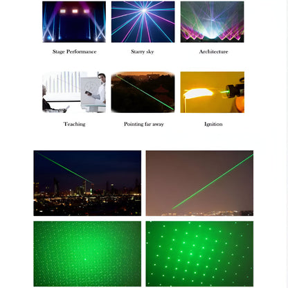 Laser Pointer Long Range Rechargeable Green Precision Tool