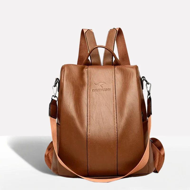 Women's Anti-Theft Leather Backpack