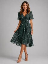 Women’s V-Neck Summer Dress – Flowing Silhouette