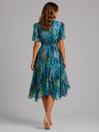 Women’s V-Neck Summer Dress – Flowing Silhouette