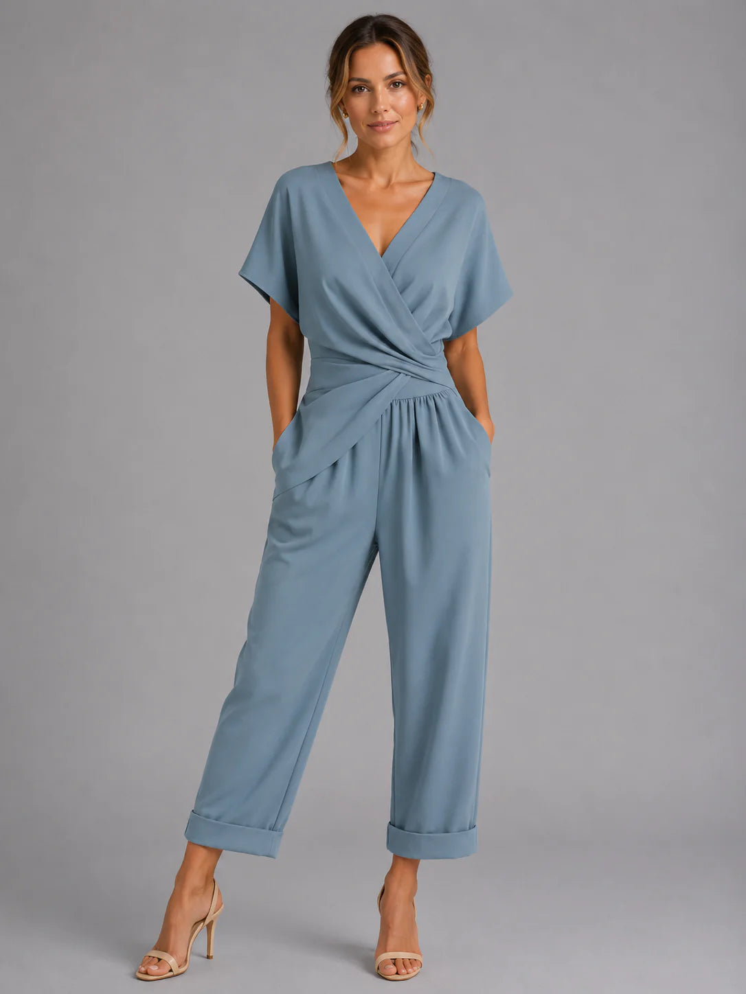 Women’s Wrap Front Co-Ord Set – Relaxed Summer Fit