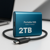 External Hard Drive Portable SSD USB C Mobile Storage 2TB