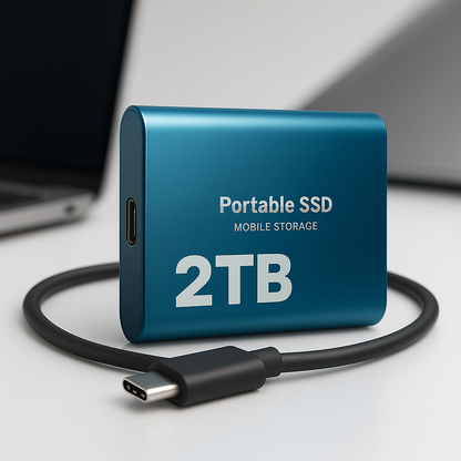 External Hard Drive Portable SSD USB C Mobile Storage 2TB