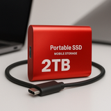 External Hard Drive Portable SSD USB C Mobile Storage 2TB