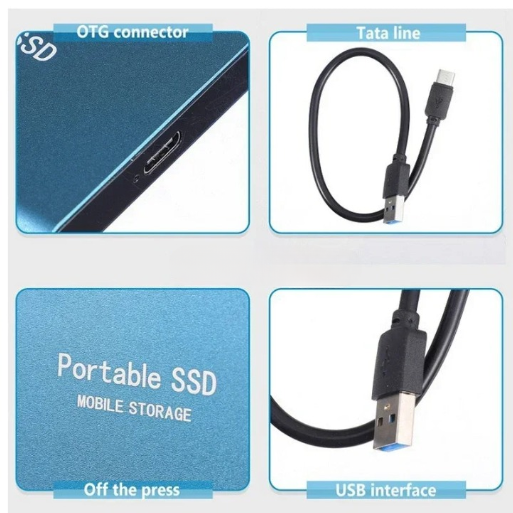External Hard Drive Portable SSD USB C Mobile Storage 2TB